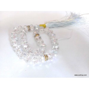 Crystal White 33 Beads Tasbih / Zikr Tasbih TS-01